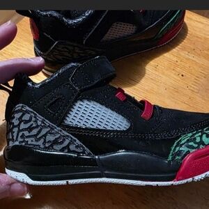 Jordan Black and Red Kids Sneakers